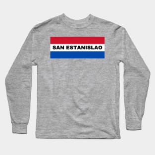 San Estanislao City in Paraguay Flag Colors Long Sleeve T-Shirt